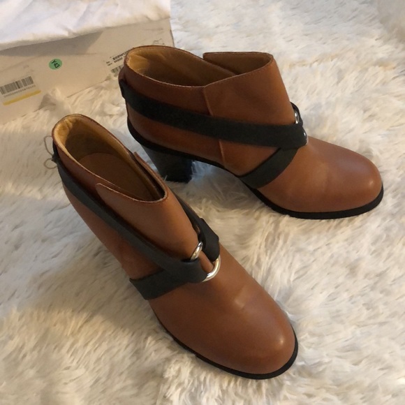 Maison Martin Margiela MM6 NIB brown & black strap booties 🔥🍁 - Picture 2 of 11